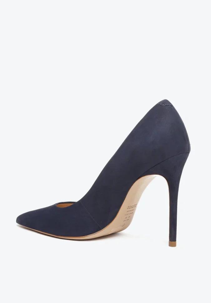 SAPATO SCARPIN SALTO FINO NOBUCK AZUL