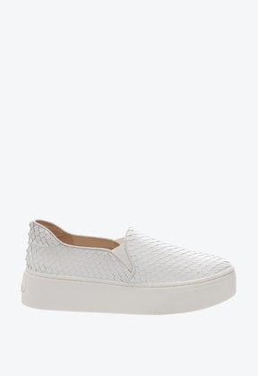 TÊNIS SEM CADARÇO SLIP ON COURO BRANCO