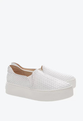 TÊNIS SEM CADARÇO SLIP ON COURO BRANCO