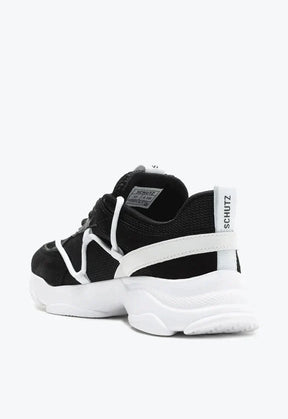 TÊNIS SPORTY COURO E CAMURÇA PRETO E BRANCO