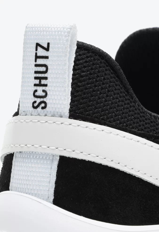 TÊNIS SPORTY COURO E CAMURÇA PRETO E BRANCO