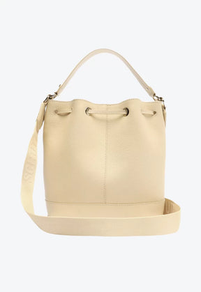 BOLSA BUCKET BETSY COURO BRANCA