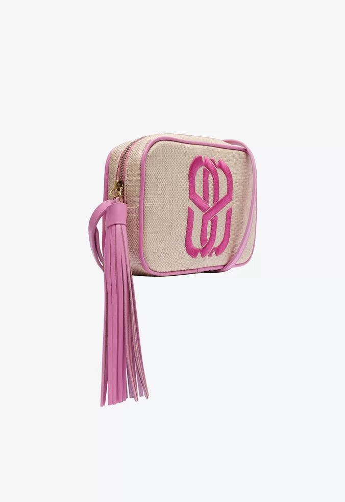 BOLSA TIRACOLO KATE TRAMA NATURAL PINK