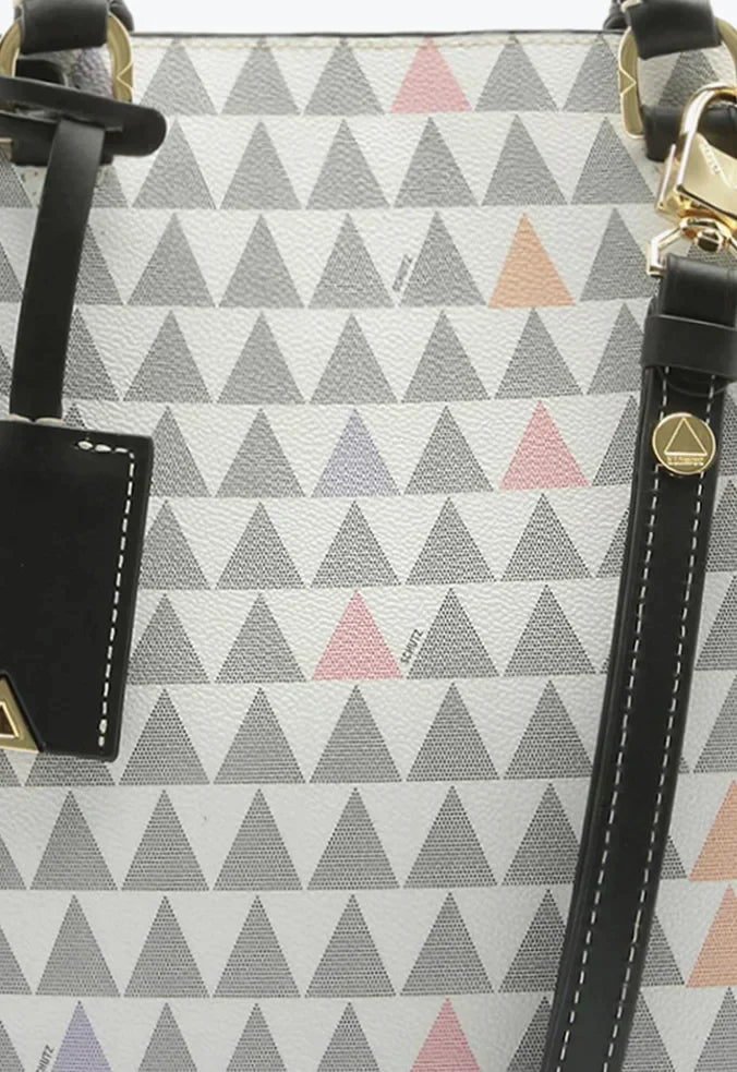 BOLSA TOTE LARA NEW TRIANGLE BRANCA