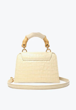 BOLSA TIRACOLO PEQUENA BELIEVE CROCO CREME