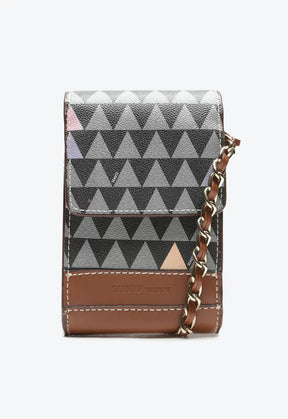 BOLSA TIRACOLO PEQUENA NEW 4GRLS TRIANGLE PRETA