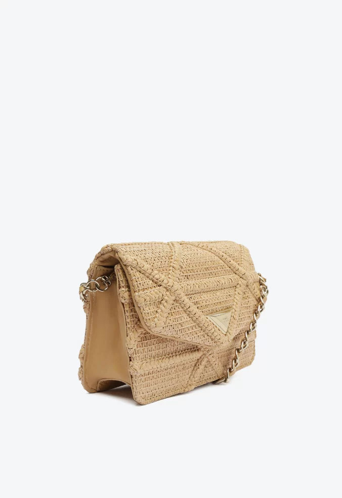 BOLSA PEQUENA TIRACOLO 944 KNOTTY RÁFIA BEGE