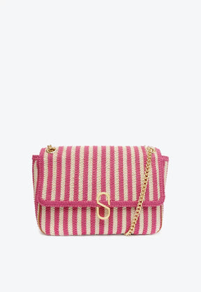 BOLSA SHOULDER LIANA BORDADO ROSA